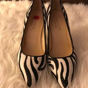 Talbots Naomi Heels🦓 print, calf hair. Size 6 1/2